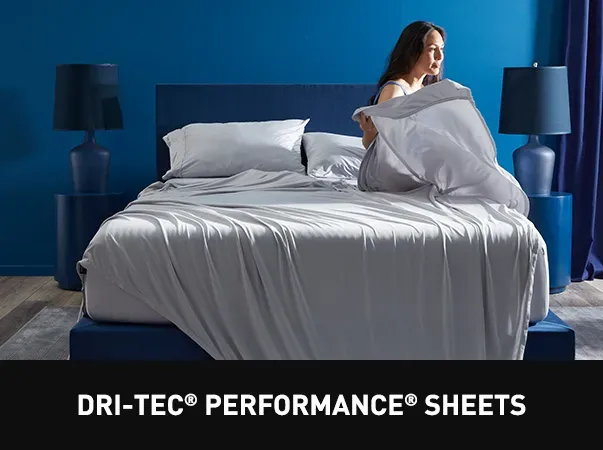 Performance sheets on a bed advertisement